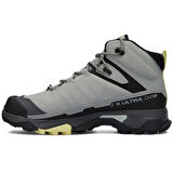 Salomon X Ultra 4 Mid Waterproff Leather Womens Boot Hakiki Deri Su Geçirmez Nefes Alabilen Kadın Bot Gri