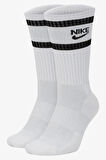 Nike Dri Fit Heritage Crew Sock Unisex Çorap 2 li Beyaz