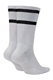 Nike Dri Fit Heritage Crew Sock Unisex Çorap 2 li Beyaz