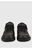 Nike Court Borough Low 2 Leather Sneaker Hakiki Deri Lastik ipli Bantlı Unisex Spor Ayakkabı Siyah