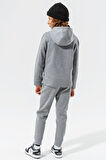 Nike Sportswear Fleece Gray Kids Tracksuit Pamuklu Çocuk Eşofman Takımı Gri