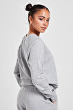Nike Futura Fleece Crew Sweatshirt Orta Kalınlıkta Kadın Sweatshirt Gri