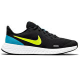 Nike Revolution 5 Womens Black Blue Sneaker Kadın Yürüyüş Koşu Ayakkabı Siyah
