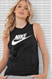 Nike Sportswear Futura Black Tank Kadın Günlük Stil Spor Atlet Siyah Beyaz