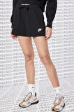 Nike Sportswear Essential Women's French Terry Shorts Siyah Pamuklu Siyah Şort
