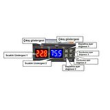 STC-3008 220V 10A Çift Ekranlı Çift Problu Termostat Kuluçka Makinalarına Uygun