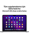 Apple MacBook Air M2 Çip 8GB 256GB SSD macOS 13" Taşınabilir Bilgisayar Uzay Grisi MLXW3TU/A