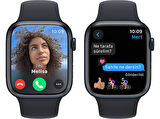 APPLE Watch Series 9 GPS + Cellular MRMV3TU/A  45 mm Grafit Paslanmaz Çelik Kasa ve Gece Yarısı Spor Kordon - S/M
