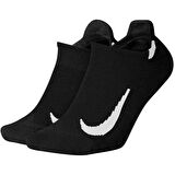 Nike Multiplier Unisex 2'li No Show Antrenman Çorabı Siyah
