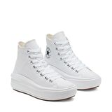 Converse Chuck Taylor All Star Move Platformlu Bilekli Sneaker Kanvas Boğazlı Ayakkabı Beyaz 568498C