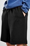 Nike Tech Fleece Unisex Black Shorts Pamuk Polyester Erkek Şort Siyah