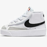 Nike Blazer Mid 77 TD Leather Unisex Sneaker Hakiki Deri Sneaker Bilekli Günlük Spor Ayakkabı Beyaz