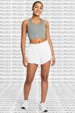 Nike Flex Essential 2 in 1 Training White Shorts ikisi Bir Arada Taytlı Beyaz Kadın Şort