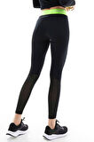Nike Pro 365 Dri Fit Training Mid Rise Full Length Tight Fit Green Toparlayıcı Tayt Siyah-Neon