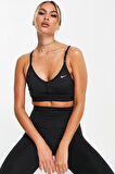 Nike Dri Fit Indy V Neck Light Support Womens Bra Black Kadın Sporcu Sütyeni Siyah