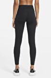 Nike Leg-A-See Leggings Zip Fermuarlı Siyah Toparlayıcı Tayt