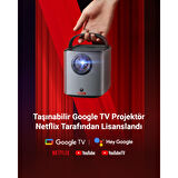 Anker Nebula Mars 3 Air Akıllı Taşınabilir Projeksiyon Cihazı - Netflix Lisanslı - 400 ANSI-Lumen - Native 1080P - Dolby Digital Ses - 150 inç Görüntü - (Anker Türkiye Garantili)