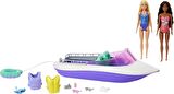 Barbie Barbie'Nin Botu Oyun Seti, 2 Barbie , 4 Oturma Alanı Bulunan Şeffaf Zeminli Tekne (46 Cm) Ve 