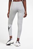 Nike Sportswear Club High-Rise Leggings Yüksek Belli Pamuklu Gri Tayt
