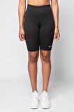 Nike Tight Fit, Yüksek Belli Pamuk Polyester Siyah Biker Tayt 