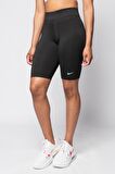 Nike Tight Fit, Yüksek Belli Pamuk Polyester Siyah Biker Tayt 