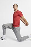 Nike Dri Fit Fleece Tapared Running Konik Gri Eşofman Altı DB