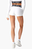 Nike Pro 365 Shorts Tights White Toparlayıcı 8 cm Biker Tayt Şort Beyaz