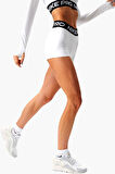 Nike Pro 365 Shorts Tights White Toparlayıcı 8 cm Biker Tayt Şort Beyaz