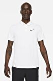 Nike Tenis Tshirt Court Dri-FIT ADV Slam Beyaz Tenis Tişört