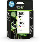 HP 6ZD17AE (305) Siyah+Renkli İkili Paket Orjinal Kartuş 