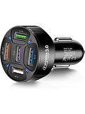 Ally Qc3.0 5 Port Çıkışlı Çoklu USB Araç Içi Çakmaklık Hızlı Şarj Başlığı