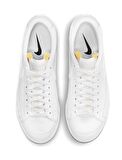 Nike Blazer Platform Leather Unisex Sneaker Hakiki Deri Beyaz Spor Ayakkabı 3cm