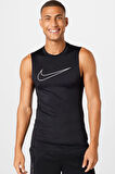Nike Pro Dri Fit Mens Training Slim Fit Tank Black Erkek Spor Atlet Siyah