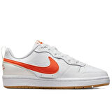 Nike Court Borough Low 2 GS Leather Unisex Sneaker Hakiki Deri Günlük Spor Ayakkabı Beyaz Turuncu