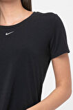 Nike Dri Fit UV One Luxe Women's T-shirt Top Kadın Reflektörlü Koşu Antrenman Tişörtü Siyah