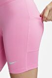 Nike Fast Women's 7 Running Yüksek Belli Toparlayıcı Shorts/Tayt, 2 Cepli Biker Tayt