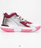 Jordan Zion 1 Unisex Basketbol Ayakkabısı Beyaz Metalik Gümüş