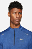 Nike Terma Fit Running Dri Fit Repel Element Half Zip Blue Erkek Yarım Fermuar Termal Spor Koşu Sweatshirt Mavi Melanj