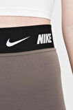 Nike Sportswear Club Kadın Kahverengi Tayt Pamuk Polyester