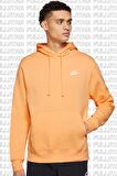Nike Sportswear Hoodie Fleece Şardonlu Kapüşonlu Bol Kesim Sweatshirt Kavun