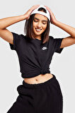 Nike Essential Crew Fit Tee Black T-Shirt Fit Kalıp Pamuklu Tişört Siyah