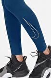 Nike One Performance Leggings Dri-Fit Toparlayıcı İç Cepli Petrol Mavi Tayt