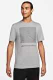 Nike Jordan Graphic Short Sleeve Tee Jordan 23 Nostaljik Grafikli Erkek Tişört Gri