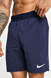 Nike Pro Dri Fit Flex Vent Max 8 inch Shorts Fermuarlı Erkek Antrenman Şortu Lacivert