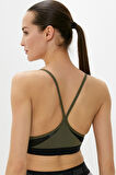 Nike Dri Fit Indy V Neck Light Support Womens Bra Khaki Kadın Sporcu Sütyeni Haki