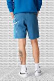 Nike Sportswear Air French Terry Short Kalın Pamuklu Refletörlü Erkek Şort Mavi
