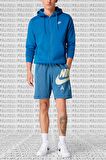 Nike Sportswear Air French Terry Short Kalın Pamuklu Refletörlü Erkek Şort Mavi