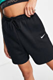Nike Sportswear Essentials Collection Fleece High Rise Loose Fit Short Kadın Yüksek Bel Bol Kesim Pamuklu Şort Siyah