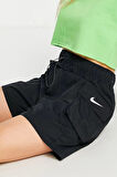 Nike Sportswear Essential Woven High Rise Loose Fit Cargo Short Kadın Dokuma Bol Kesim Kargo Cepli Şort Siyah