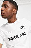 Nike Air Logo Cotton Men's White T-shirts Erkek Pamuklu Tişört Beyaz
